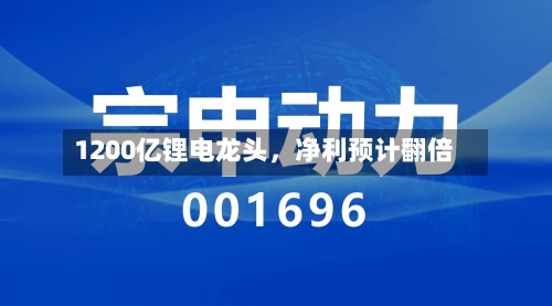 1200亿锂电龙头，净利预计翻倍-第2张图片